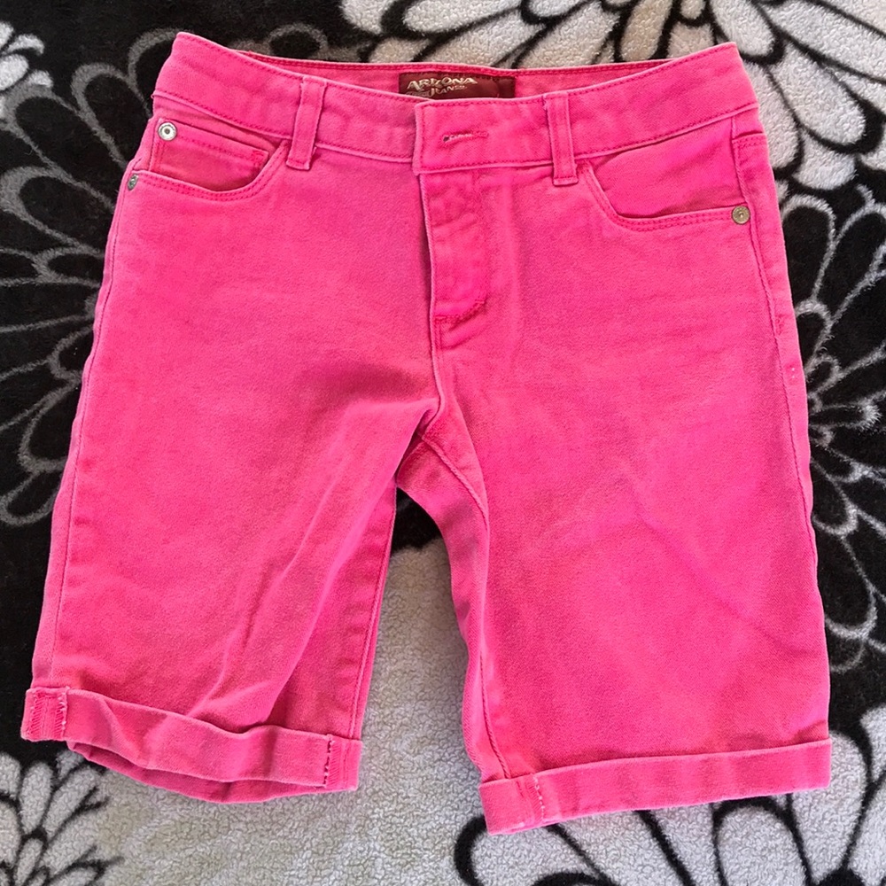 Girls hot pink Bermuda shorts